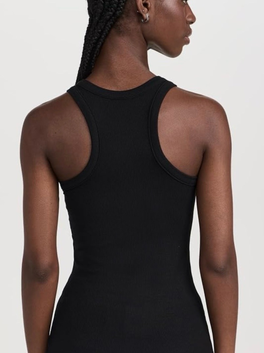 Splits59 Black Ribbed Racer Tank Top - Picture 2 of 5